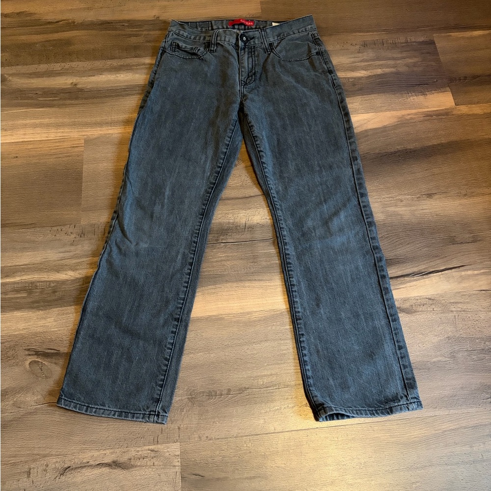 Guess Men's Straight Jeans in Charcoal Gray Size 29W x 30L